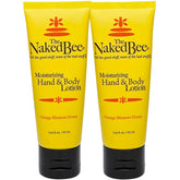 The Naked Bee orange blossom honey hand lotion 2-pack on display for daily hydration.