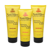 The Naked Bee orange-blossom honey hand lotion 3-pack front label for daily moisture.