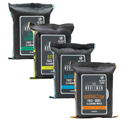 The Nobleman witch hazel and cucumber wipes cleanse skin on the go.