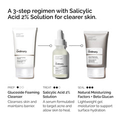 The Ordinary Acne Set Salicylic Acid 2% Solution targets pores to help clear acne-prone skin