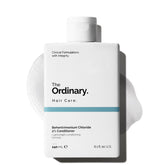 The Ordinary conditioner bottle shows lightweight, fragrance-free formula for all hair types.