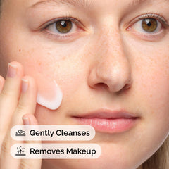 The Ordinary Glycolipid Cream Cleanser pump close-up highlighting easy, non-stripping use.