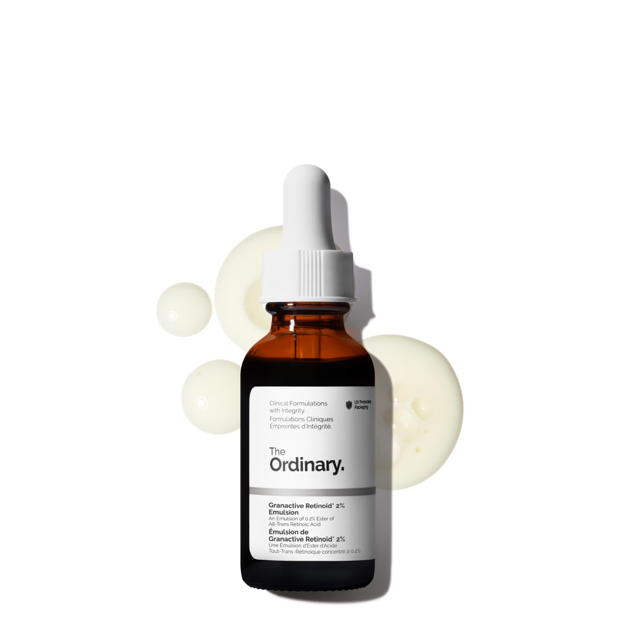 The Ordinary Granactive Retinoid 2% Emulsion bottle for gentle nightly aging signs support.