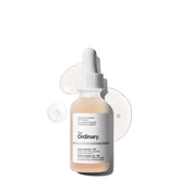 The Ordinary Lactic Acid 5% + HA bottle closeup highlights gentle exfoliation for smoother skin.