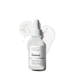 The Ordinary Matrixyl 10% + HA serum bottle close-up highlighting firming hydration.