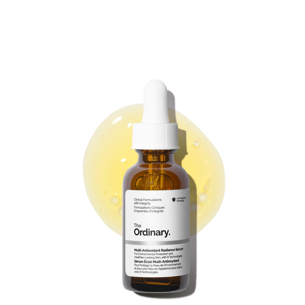 The Ordinary Multi-Antioxidant Radiance Serum bottle for brightening and protection.