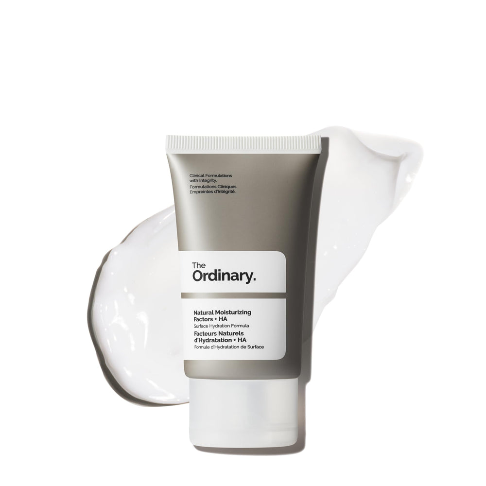 The Ordinary Natural Moisturizing Factors + HA bottle close-up for hydrated skin support