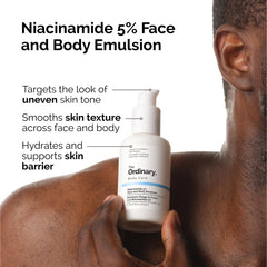 The Ordinary Natural Moisturizing Factors + Inulin Body Lotion bottle delivers lightweight, all-day hydration