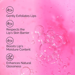 The Ordinary PHA lip serum night application on lips for hydration.