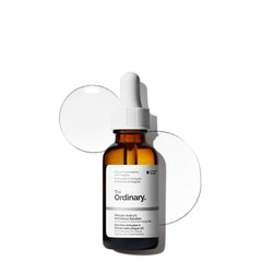The Ordinary Salicylic Acid 2% Anhydrous bottle promotes smoother texture for blemish-prone skin.
