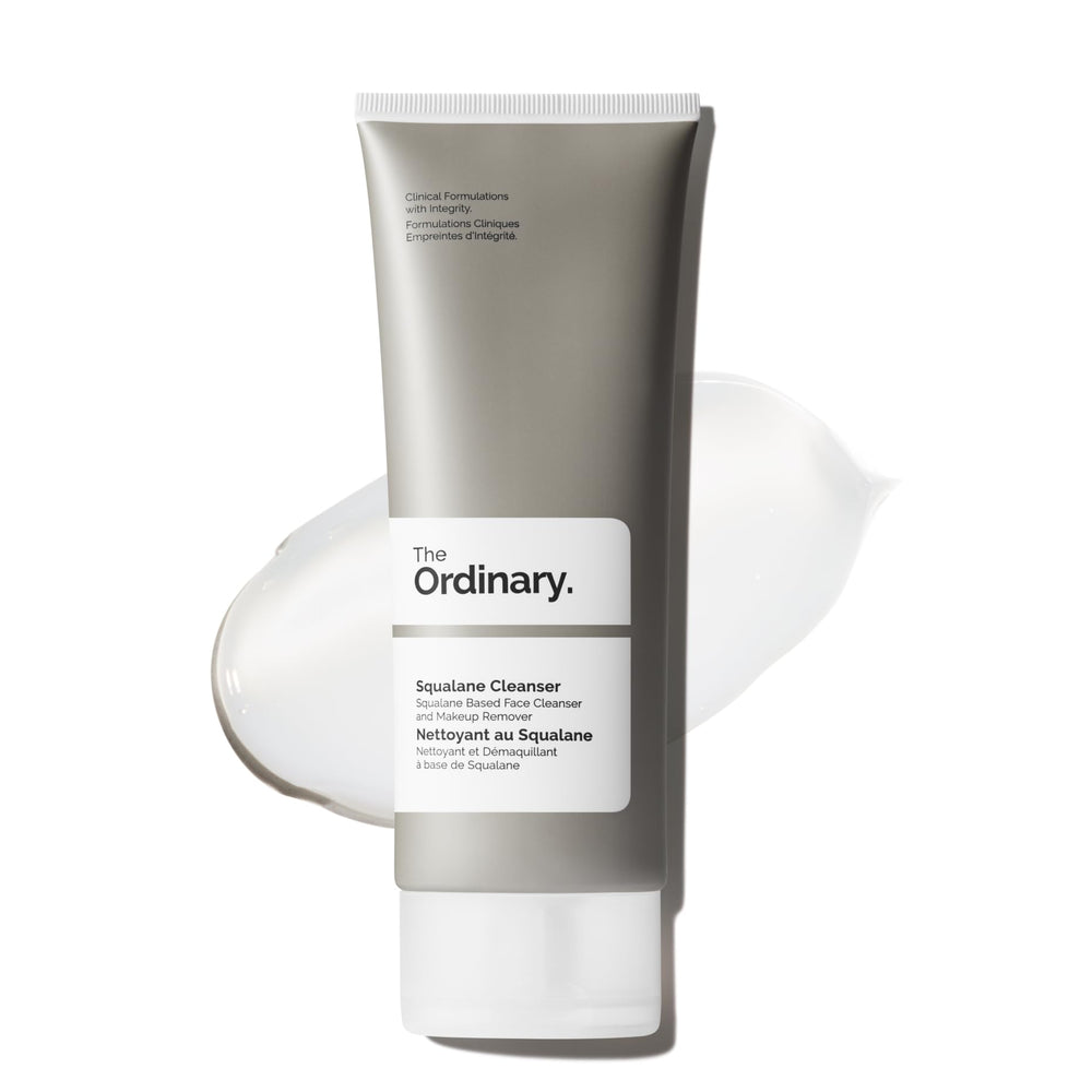 The Ordinary Squalane Cleanser bottle front for daily makeup removal and hydration.