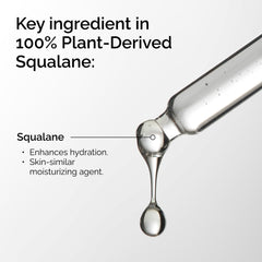 Dropper releasing squalane for smooth skin hydration