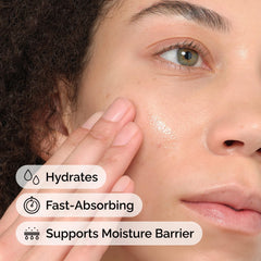 Squalane on skin delivering fast-absorbing hydration