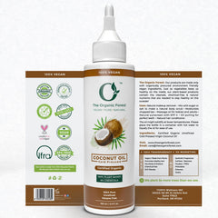 The Organic Forest coconut oil texture shown for moisturizing face and lips