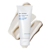 The Outset Exfoliating Caffeine Micro Polish packaging for daily use, fragrance-free.