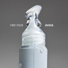The Outset Lip Oasis Glossy Treatment closeup of smooth, non-sticky application