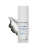 The Outset Vitamin C smoothing eye cream tube with brightening formula for sensitive skin.