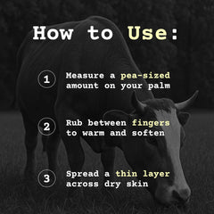 The Tallowed Truth F-Balm ingredients label highlighting grass-fed tallow.