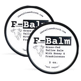 The Tallowed Truth F-Balm Original tin front shows nourishing all-purpose skin balm