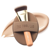 The Tool Lab All Day Fitting Duo Glow case keeps makeup organized for on-the-go application.