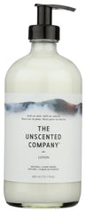 The Unscented Company unscented lotion bottle front view for gentle daily hydration.