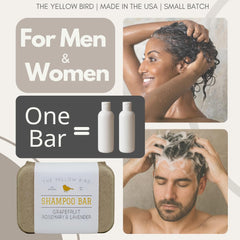 The Yellow Bird kaolin clay bar cleans buildup gently.