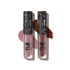 The Lip Bar Nonstop Liquid Matte Savage swatch reveals bold chocolate red-brown shade