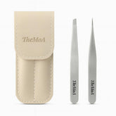 THEMOA precision tweezers pointed tip close-up for precise brow shaping