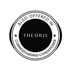 The Theorie shampoo lather close-up suggests rich cleansing and hydration.