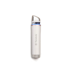 TheraFace Depuffing Wand applies cold treatment under the eye for puffiness relief.