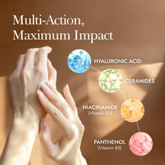 THERAPISPA Hand Cream application on hand demonstrates quick absorption