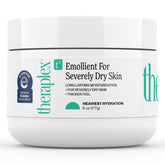 Theraplex Emollient Cream fragrance-free tube swatch showing deep hydration