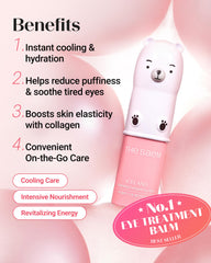 THESAEM Iceland Hydrating Eye Stick six-type collagen design supports elasticity for smoother under-eye skin.