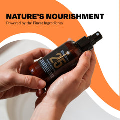 TheSalonGuy 25 Spray heat-protection shot shows shield during heat styling.