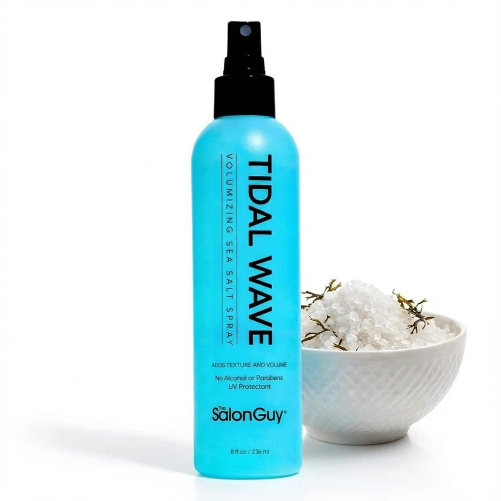 THESALONGUY Tidal Wave bottle-cap close-up shows easy spray for added volume