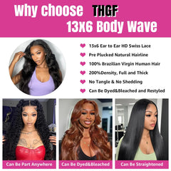 THGF 30-inch wig back view highlights fullness and natural movement.