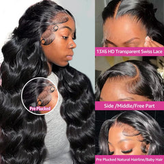 THGF 30-inch wig side part reveals seamless blend for easy styling.