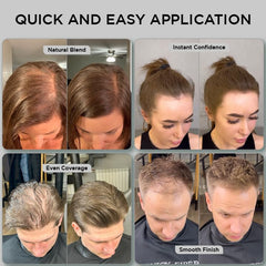 Thick Fiber color palette with nine shades to match natural hair tone.