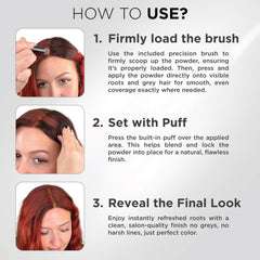 Thick Fiber Root Touch Up red brown swatch blends naturally for thinning hair