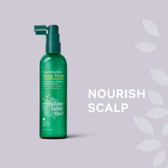 Thicker Fuller Hair tonic drops on scalp demonstrate soothing, nourishing daily application