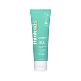 Thinkkids SPF 30 mineral sunscreen jar front shows reef-safe protection for active kids