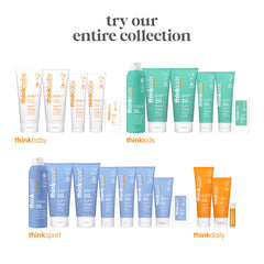 Thinksport reef-safe vegan sunscreen image highlights clean mineral protection for sensitive skin