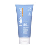 Thinksport SPF 50+ mineral sunscreen bottle ready for outdoor adventures