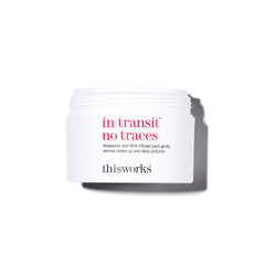 THISWORKS In Transit No Traces pads in-use morning routine for refreshing cleanse