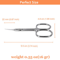 THRAU cuticle scissors pointed tip for reaching tight angles and fine detail