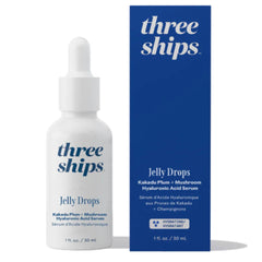 Three Ships Jelly Drops bottle pour shows mess-free hydration for daily use