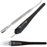3 Swords Germany cuticle knife closeup shows sharp V-blade for precise trimming