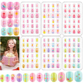 Thrilez kids press-on nails six-styles set for quick birthday dress-up fun