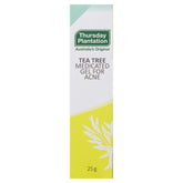 Thursday Plantation Tea Tree Gel 25g packaging, travel-ready acne care