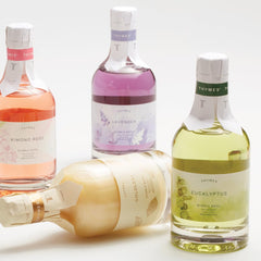 Thymes Bubble Bath Lavender bubbles closeup highlighting natural fragrance and skin-friendly feel